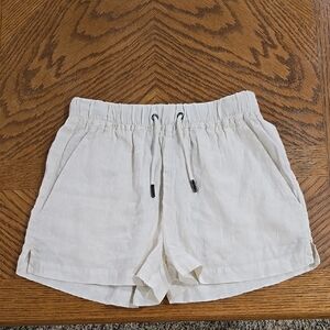 NWT Reiss Women's White/ Cream Linen Shorts